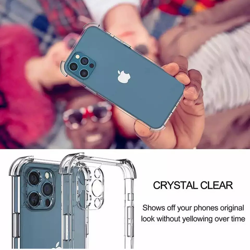 Gorilla Hard edge Shockproof Anti-burst Case Clear Cover For iPhone 15 14 13 Pro